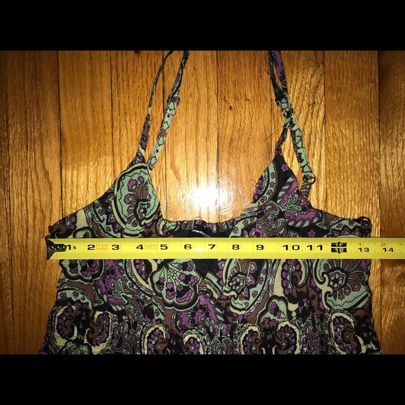 Forever 21 medium m summer dress fun flow short hippy boho flower paisley beach - Picture 3 of 6